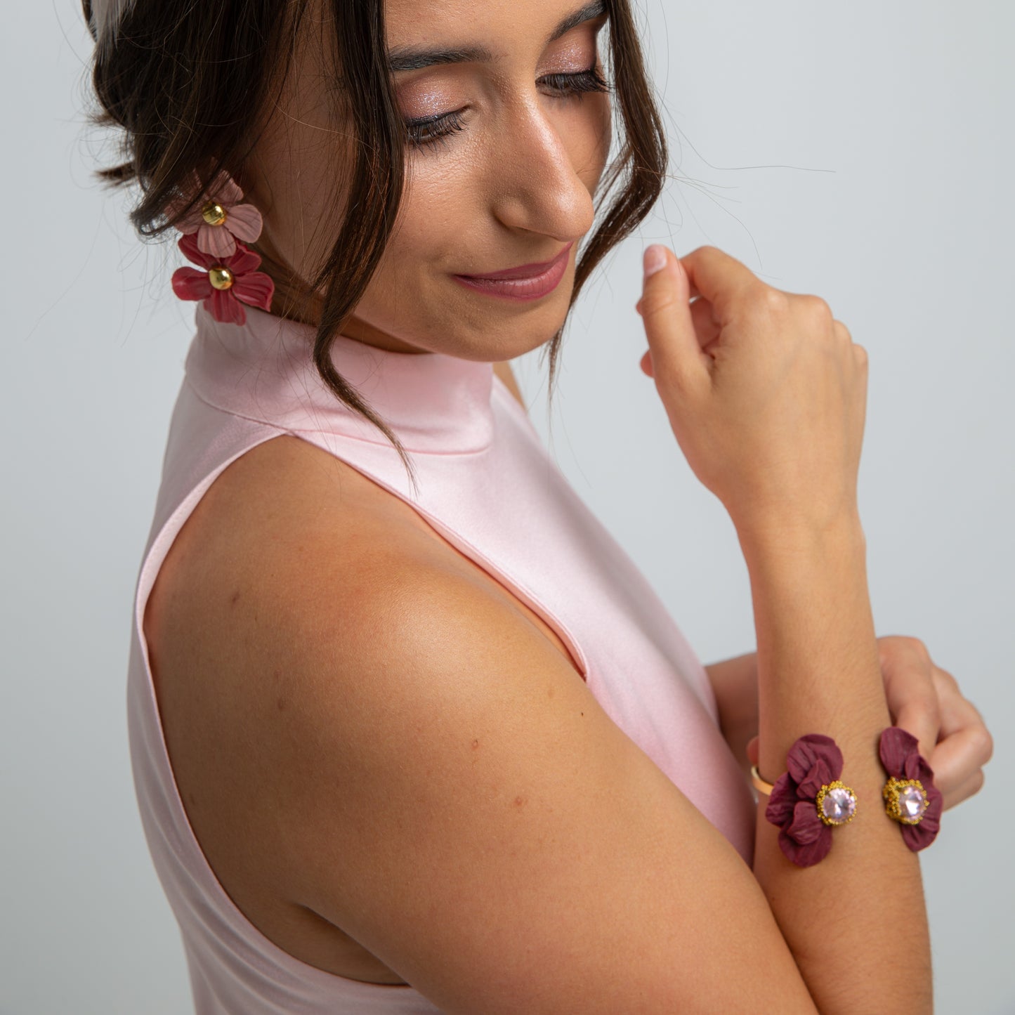 BRAZALETE FLORENCIA -CEREZA-