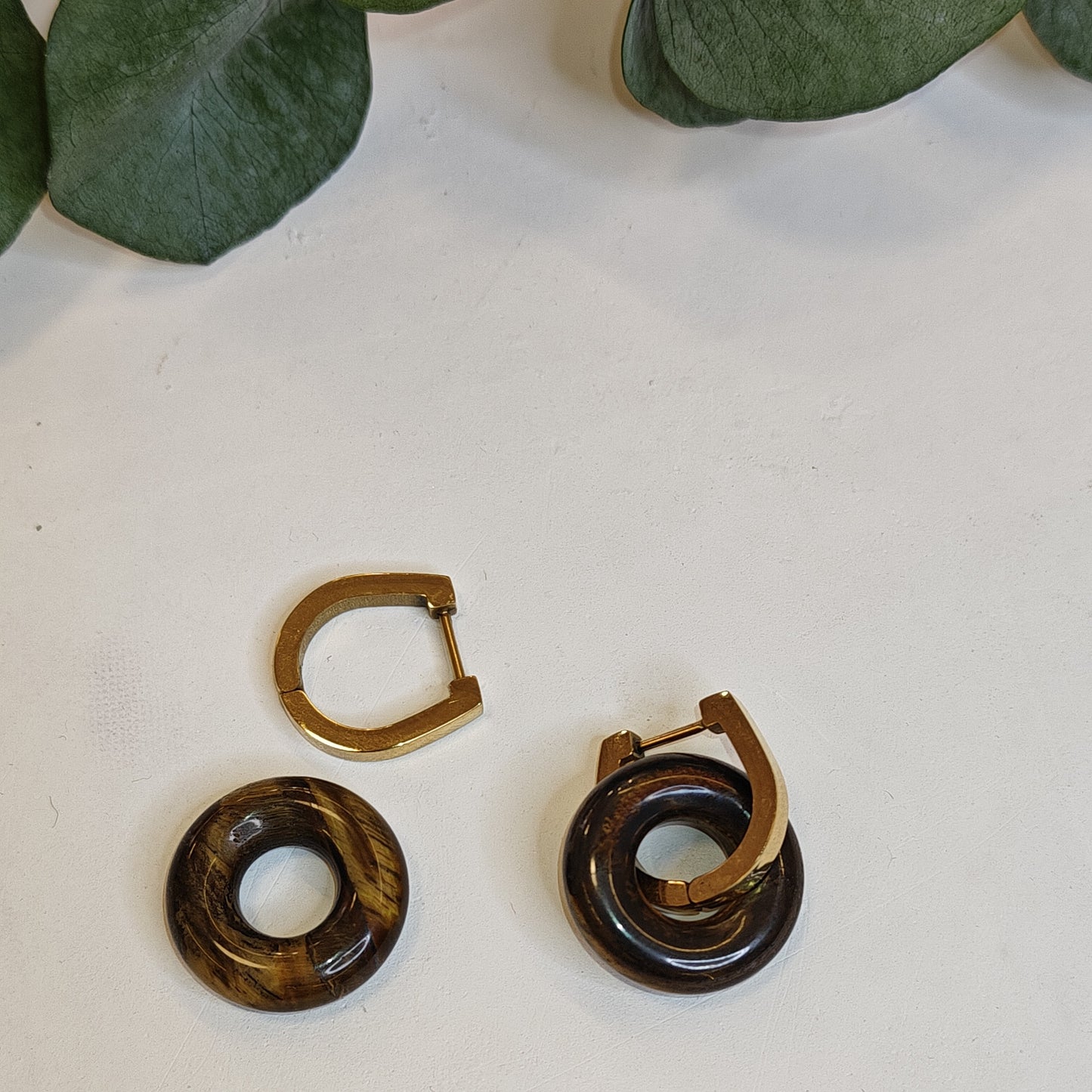 PENDIENTES SELENE- OJO DE TIGRE-