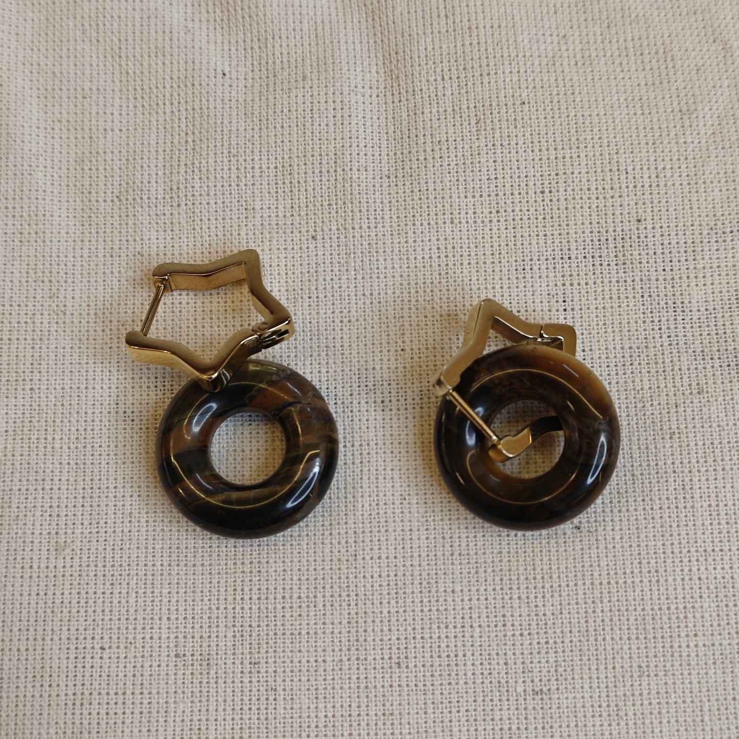 PENDIENTE ESTRELLA- OJO DE TIGRE-